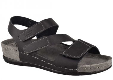 Πέδιλα γυναικεία | Ανατομικά | Δερμάτινα | Sunny SANDALS | ALTEA 40113 | Μαύρο - Sunny SANDALS - 